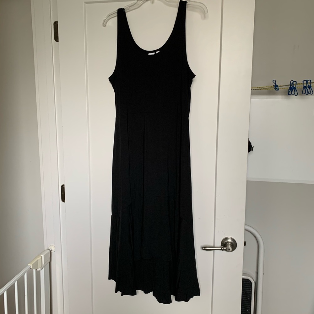 Black Gap high-low tank midi dress. Size L.